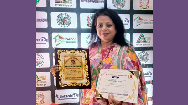 মাদার তেরেসা গোল্ডেন অ্যাওয়ার্ড লাভ করেছেন সিলেটের লায়ন সানজিদা খানম