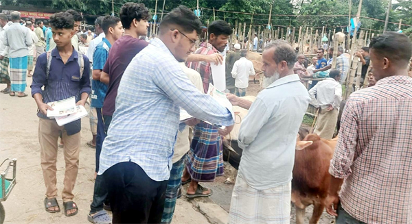 জালালপুর বাজারে ড. ফয়েজ উদ্দিন এমবিই’র সমর্থনে গণসংযোগ ও লিফলেট বিতরণ